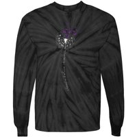 I Wear Purple For Domestic Violence Awareness Tie-Dye Long Sleeve Shirt