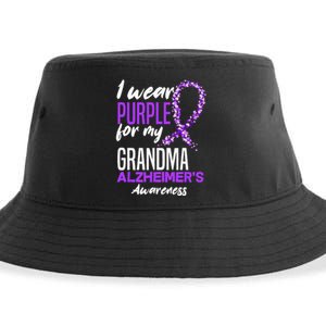 I Wear Purple For My Grandma Dementia Alzheimers Awareness Sustainable Bucket Hat