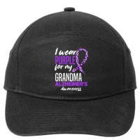 I Wear Purple For My Grandma Dementia Alzheimers Awareness 7-Panel Snapback Hat