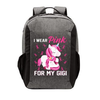 I Wear Pink For My Gigi Breast Cancer Awareness Unicorn Vector Backpack