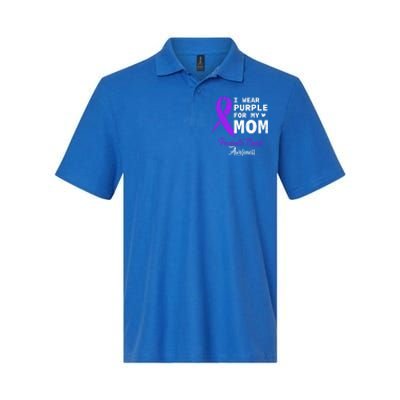 I Wear Purple For My Mom Funny Gift Pancreatic Cancer Awareness Ideas Great Gift Softstyle Adult Sport Polo