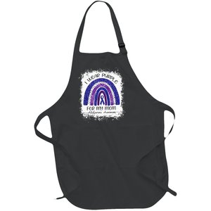 I Wear Purple For My Mom Alzheimers Awareness Boho Lover Full-Length Apron With Pockets