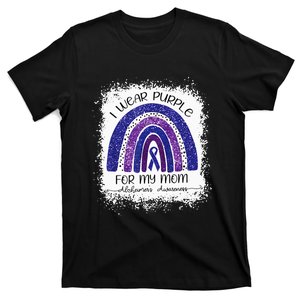 I Wear Purple For My Mom Alzheimers Awareness Boho Lover T-Shirt