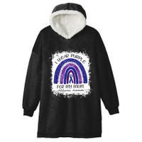 I Wear Purple For My Mom Alzheimers Awareness Boho Lover Hooded Wearable Blanket