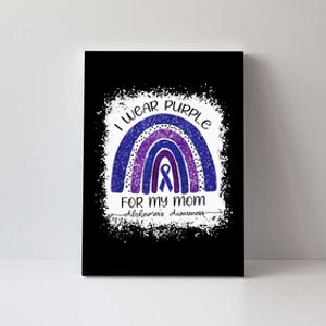 I Wear Purple For My Mom Alzheimers Awareness Boho Lover Canvas