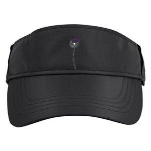 I Wear Purple For Domestic Violence Awareness Purple Ribbon Adult Drive Performance Visor