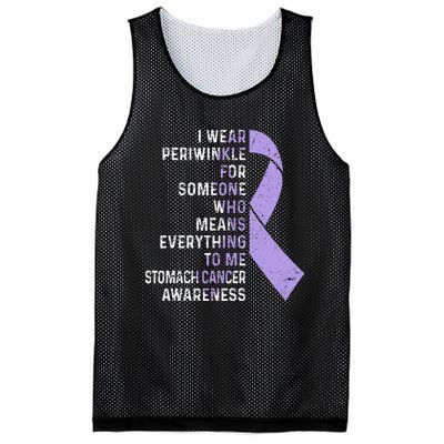 I Wear Periwinkle Ribbon Stomach Cancer Awareness  Mesh Reversible Basketball Jersey Tank