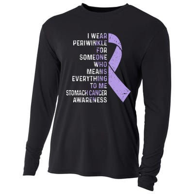 I Wear Periwinkle Ribbon Stomach Cancer Awareness  Cooling Performance Long Sleeve Crew