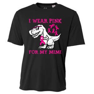 I Wear Pink For My Mimi Breast Cancer Awareness T Rex Dino Cooling Performance Crew T-Shirt