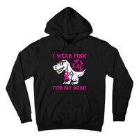 I Wear Pink For My Mimi Breast Cancer Awareness T Rex Dino Hoodie