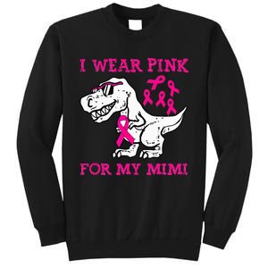 I Wear Pink For My Mimi Breast Cancer Awareness T Rex Dino Sweatshirt