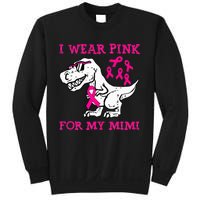 I Wear Pink For My Mimi Breast Cancer Awareness T Rex Dino Sweatshirt