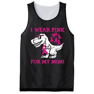 I Wear Pink For My Mimi Breast Cancer Awareness T Rex Dino Mesh Reversible Basketball Jersey Tank