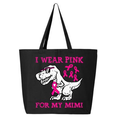 I Wear Pink For My Mimi Breast Cancer Awareness T Rex Dino 25L Jumbo Tote