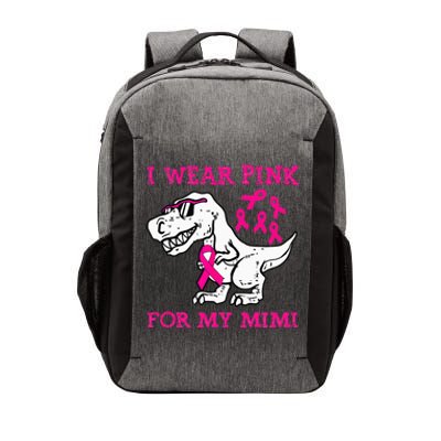 I Wear Pink For My Mimi Breast Cancer Awareness T Rex Dino Vector Backpack