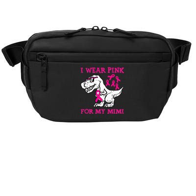 I Wear Pink For My Mimi Breast Cancer Awareness T Rex Dino Crossbody Pack