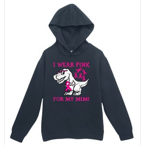 I Wear Pink For My Mimi Breast Cancer Awareness T Rex Dino Urban Pullover Hoodie