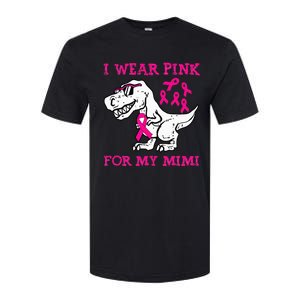 I Wear Pink For My Mimi Breast Cancer Awareness T Rex Dino Softstyle CVC T-Shirt