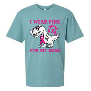 I Wear Pink For My Mimi Breast Cancer Awareness T Rex Dino Sueded Cloud Jersey T-Shirt