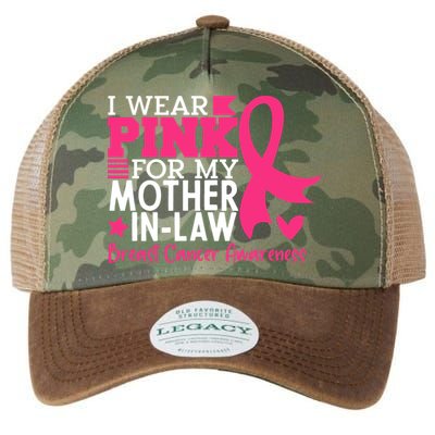 I Wear Pink For My Mother In Law Breast Cancer Awareness Legacy Tie Dye Trucker Hat