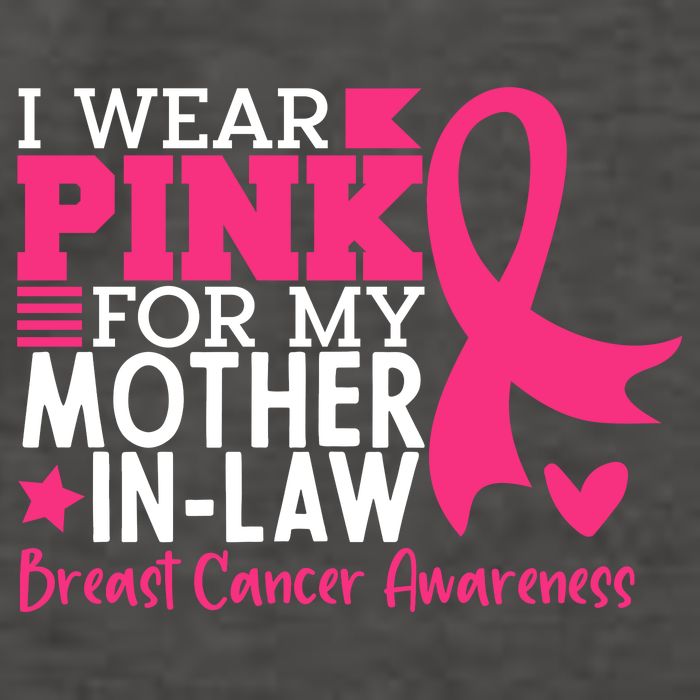 I Wear Pink For My Mother In Law Breast Cancer Awareness Vector Backpack
