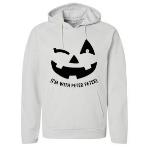 Im With Peter Couple Halloween Her Eater Pumpkin Performance Fleece Hoodie