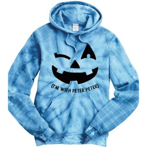 Im With Peter Couple Halloween Her Eater Pumpkin Tie Dye Hoodie