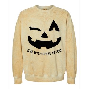 Im With Peter Couple Halloween Her Eater Pumpkin Colorblast Crewneck Sweatshirt