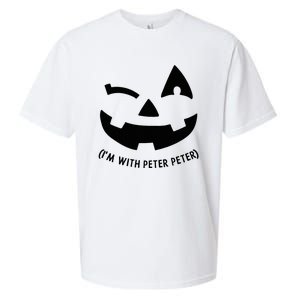 Im With Peter Couple Halloween Her Eater Pumpkin Sueded Cloud Jersey T-Shirt