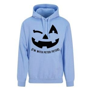 Im With Peter Couple Halloween Her Eater Pumpkin Unisex Surf Hoodie