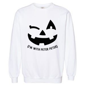 Im With Peter Couple Halloween Her Eater Pumpkin Garment-Dyed Sweatshirt