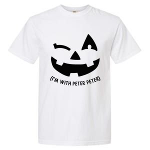 Im With Peter Couple Halloween Her Eater Pumpkin Garment-Dyed Heavyweight T-Shirt