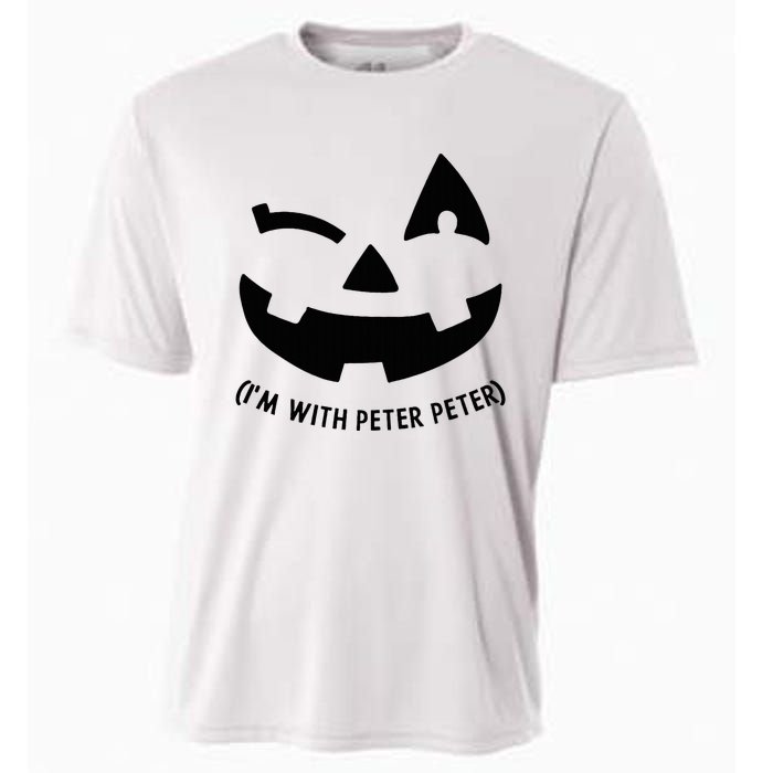 Im With Peter Couple Halloween Her Eater Pumpkin Cooling Performance Crew T-Shirt