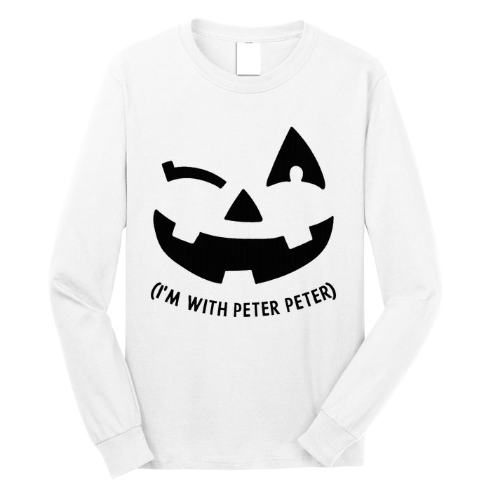 Im With Peter Couple Halloween Her Eater Pumpkin Long Sleeve Shirt