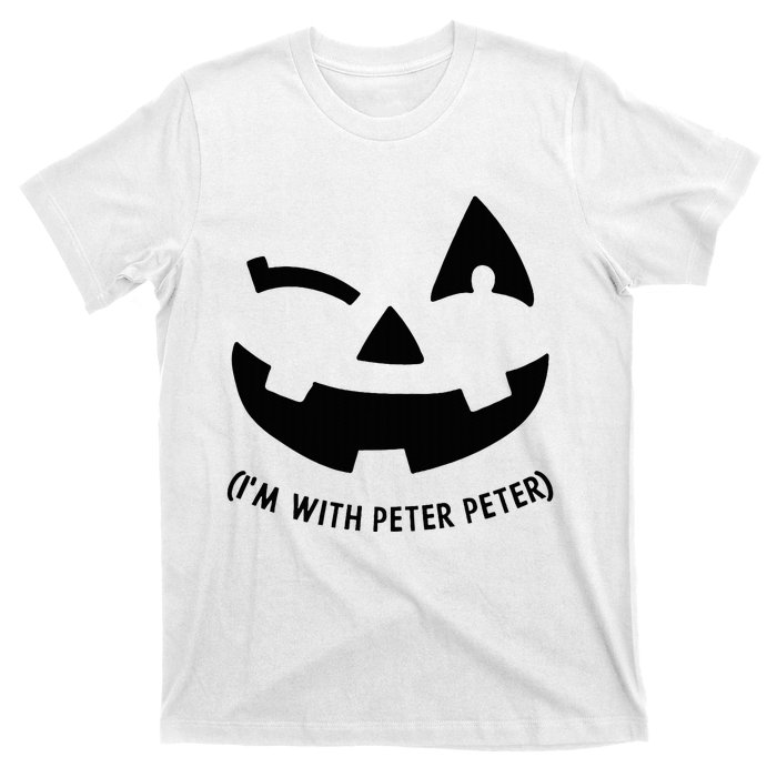 Im With Peter Couple Halloween Her Eater Pumpkin T-Shirt