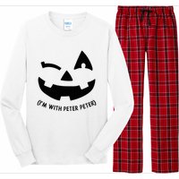 Im With Peter Couple Halloween Her Eater Pumpkin Long Sleeve Pajama Set