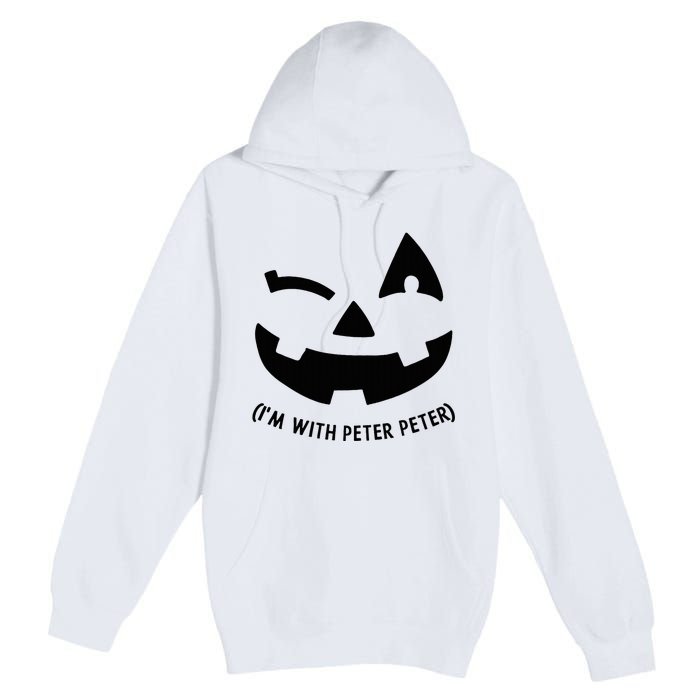 Im With Peter Couple Halloween Her Eater Pumpkin Premium Pullover Hoodie