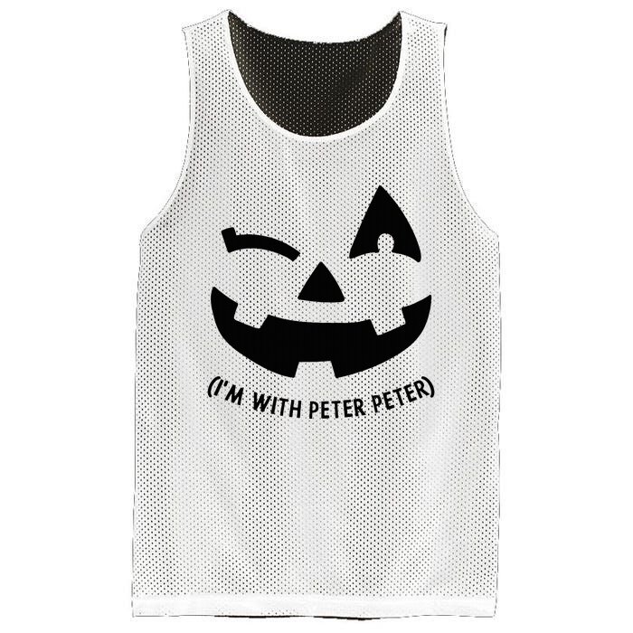 Im With Peter Couple Halloween Her Eater Pumpkin Mesh Reversible Basketball Jersey Tank