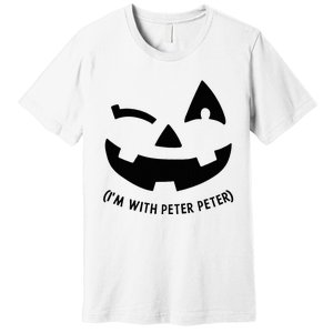 Im With Peter Couple Halloween Her Eater Pumpkin Premium T-Shirt