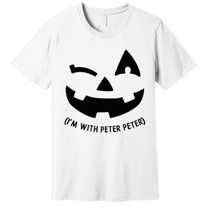 Im With Peter Couple Halloween Her Eater Pumpkin Premium T-Shirt