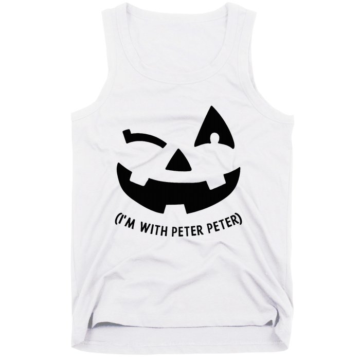 Im With Peter Couple Halloween Her Eater Pumpkin Tank Top