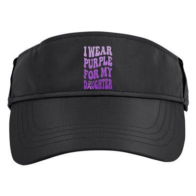 I Wear Purple For My Daughter Lupus Or Epilepsy Mama Dad Mom Adult Drive Performance Visor