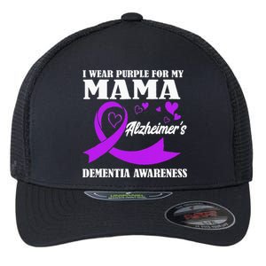 I Wear Purple For My Mom Alzheimers Dementia Awareness Flexfit Unipanel Trucker Cap