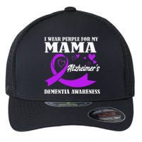 I Wear Purple For My Mom Alzheimers Dementia Awareness Flexfit Unipanel Trucker Cap