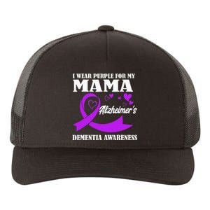 I Wear Purple For My Mom Alzheimers Dementia Awareness Yupoong Adult 5-Panel Trucker Hat