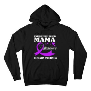 I Wear Purple For My Mom Alzheimers Dementia Awareness Hoodie