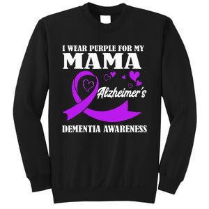 I Wear Purple For My Mom Alzheimers Dementia Awareness Sweatshirt