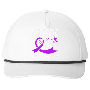 I Wear Purple For My Mom Alzheimers Dementia Awareness Snapback Five-Panel Rope Hat