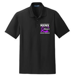 I Wear Purple For My Mom Alzheimers Dementia Awareness Dry Zone Grid Polo