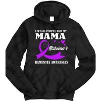 I Wear Purple For My Mom Alzheimers Dementia Awareness Tie Dye Hoodie